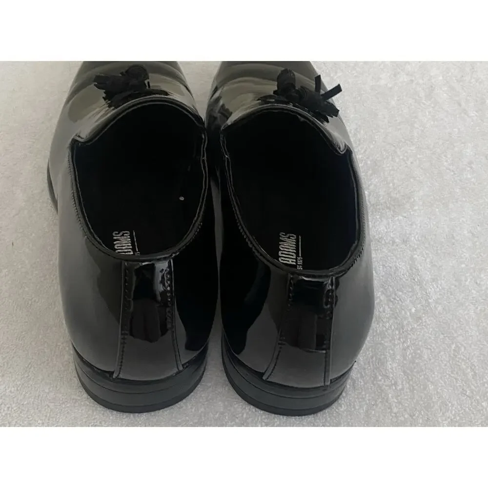 Stacy Adams Men's Phoenix Tassel Slip On Dress Shoes Black Patent Size 7.5‎